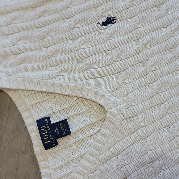 Polo 100% Cotton Cable Knit Vest ☆ PREPPY CLASSIC - Picture 2 of 5